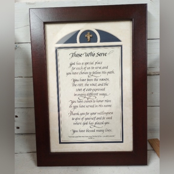 Those Who Serve Framed Religious Art, Matthew 25:40 "Inasmuch as you have done i - Picture 1 of 10